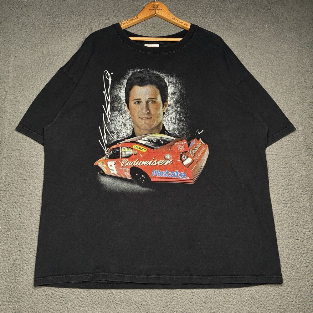 Vintage Kasey Kahne No.9 Nascar T-Shirt Men’s 2XL Budweiser Racing Tee Beer